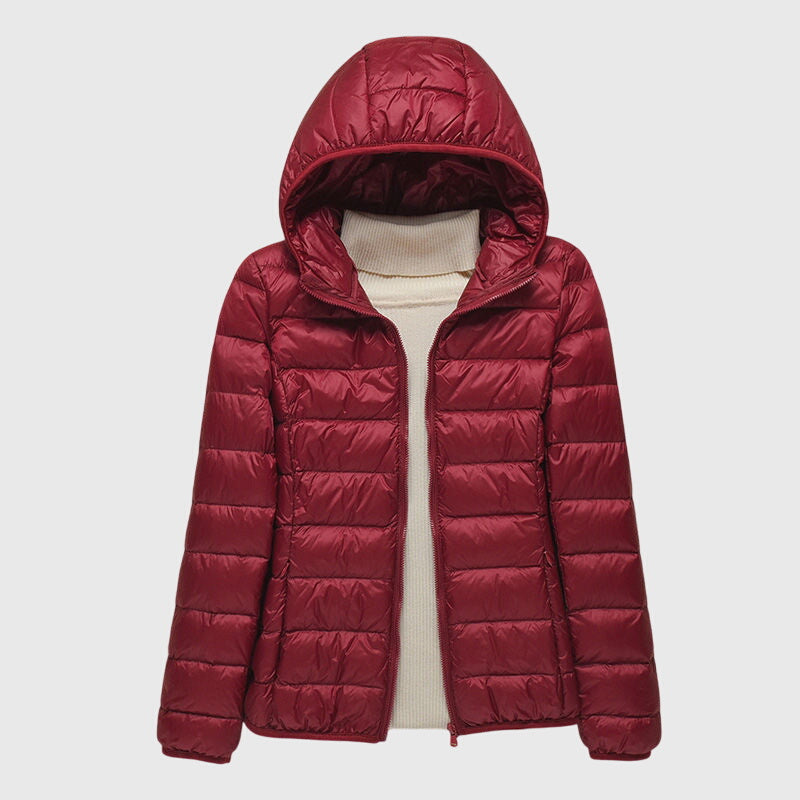 Women's Lightweight Quilted Down Puffer Jacket with Hood