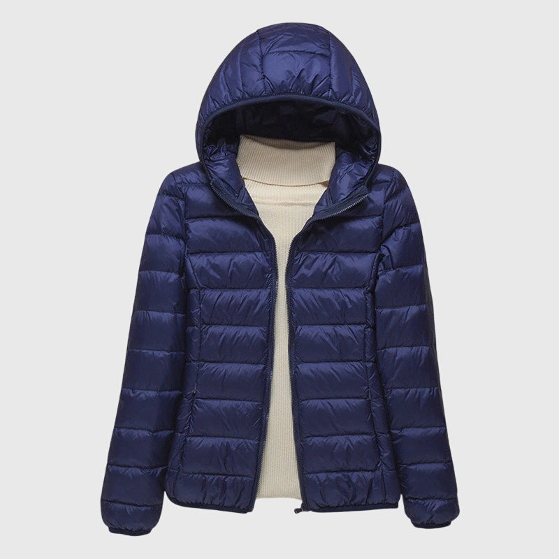 Women's Lightweight Quilted Down Puffer Jacket with Hood