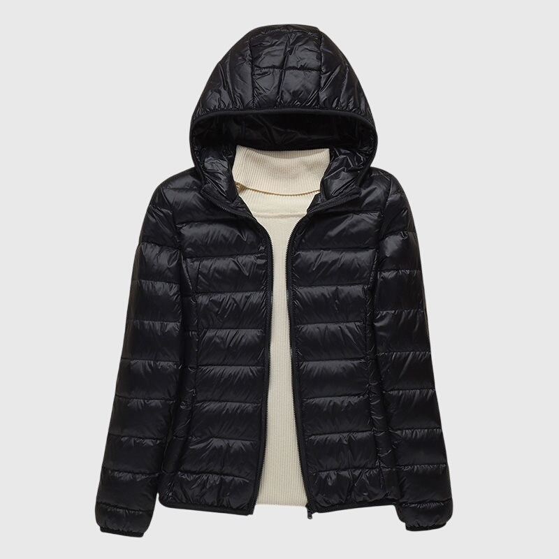 Women's Lightweight Quilted Down Puffer Jacket with Hood