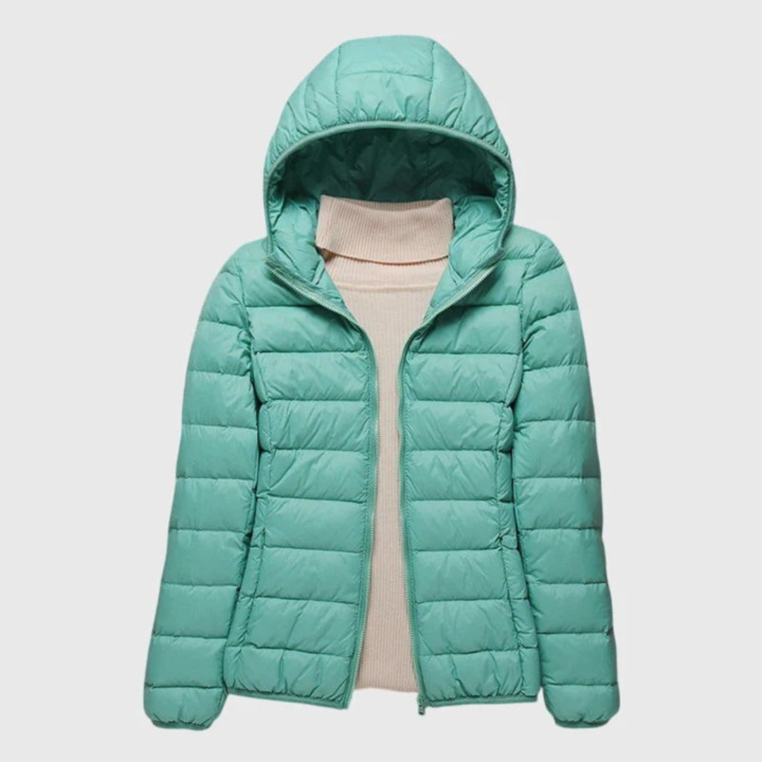 Women's Lightweight Quilted Down Puffer Jacket with Hood