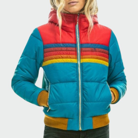 Women's Polished Quilted Waterproof Puffer Jacket with Hood