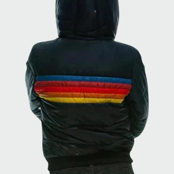 Women's Polished Quilted Waterproof Puffer Jacket with Hood
