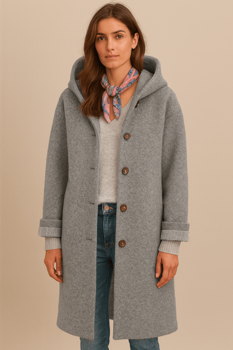 Women's Cozy Long Hooded Wool Coat