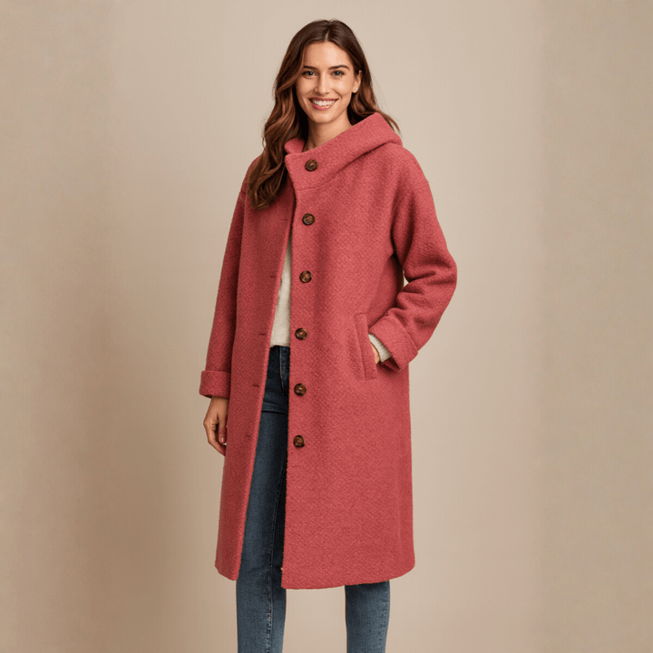 Women's Cozy Long Hooded Wool Coat