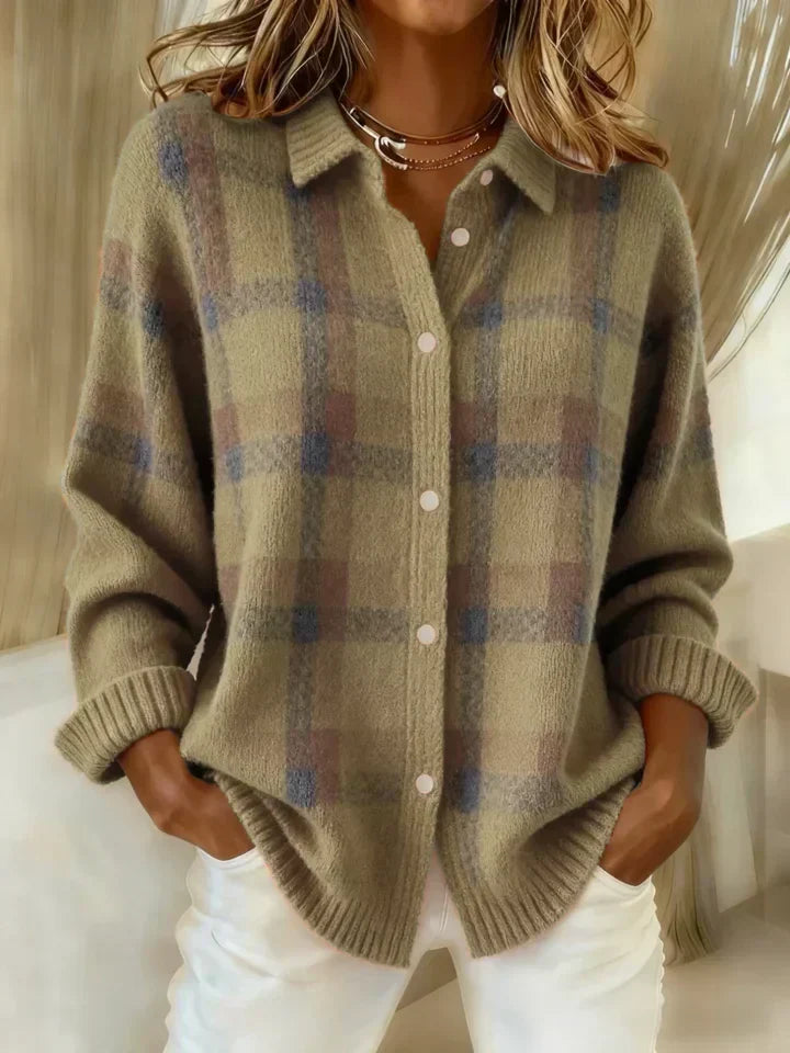 Women's Cozy Ribbed Oversized Knit Button Down Cardigan