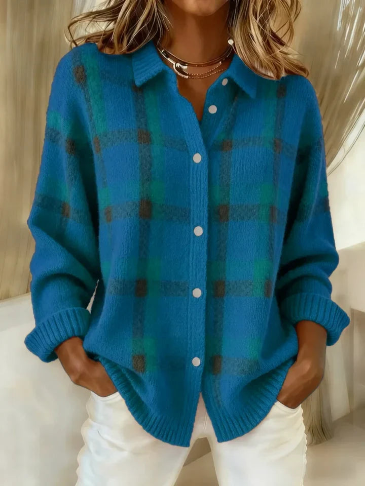 Women's Cozy Ribbed Oversized Knit Button Down Cardigan