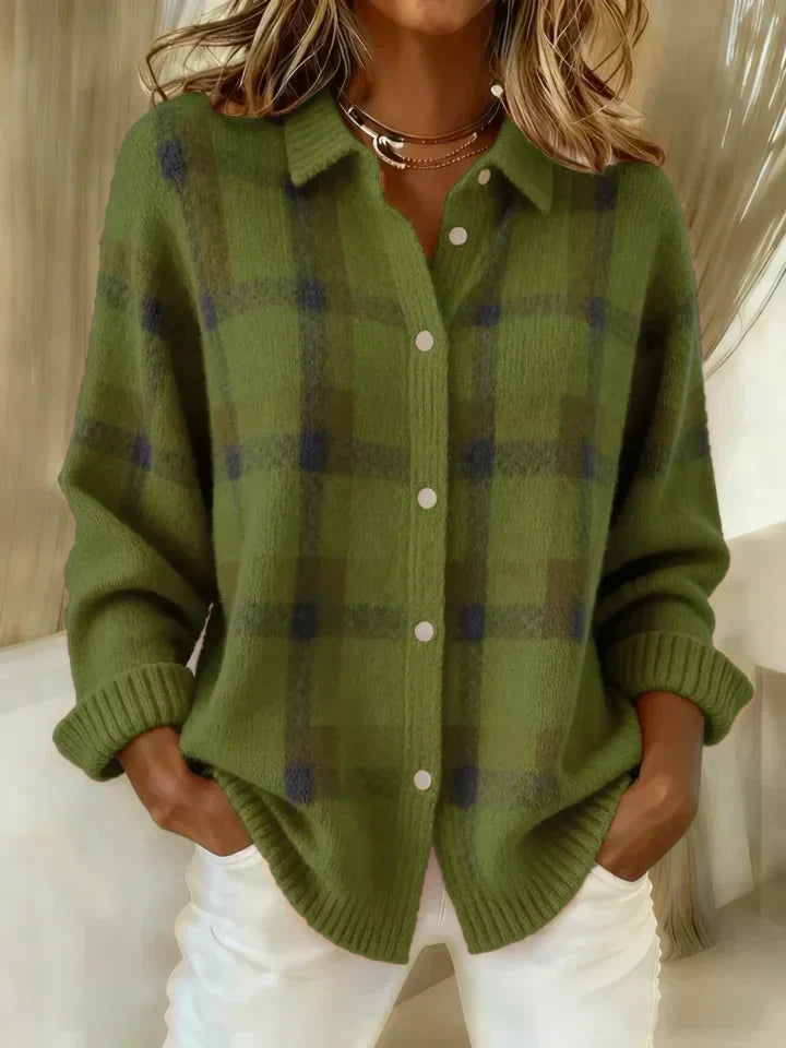 Women's Cozy Ribbed Oversized Knit Button Down Cardigan