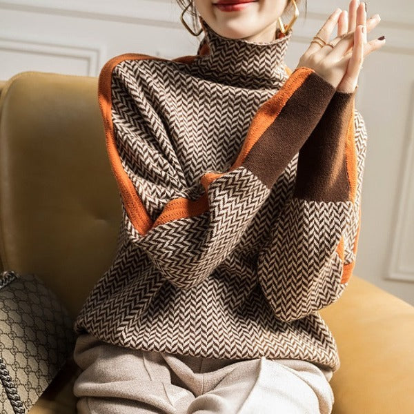Women's Modern Turtleneck Knit Sweater