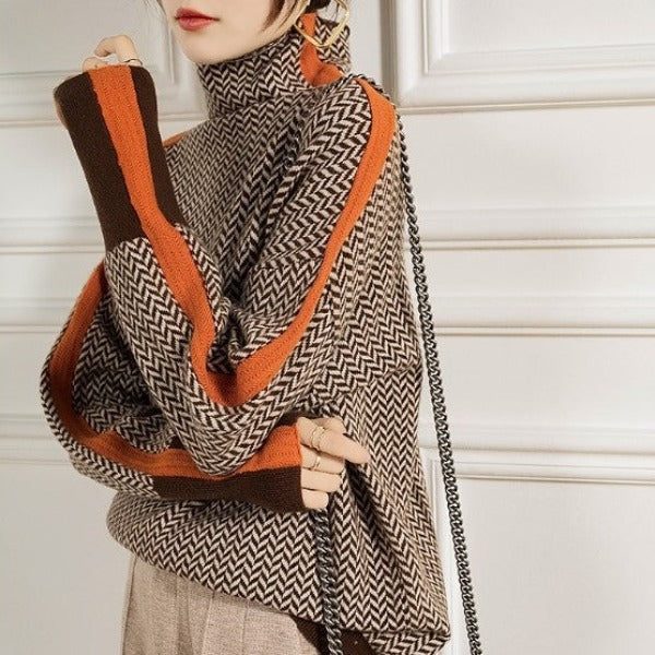 Women's Modern Turtleneck Knit Sweater
