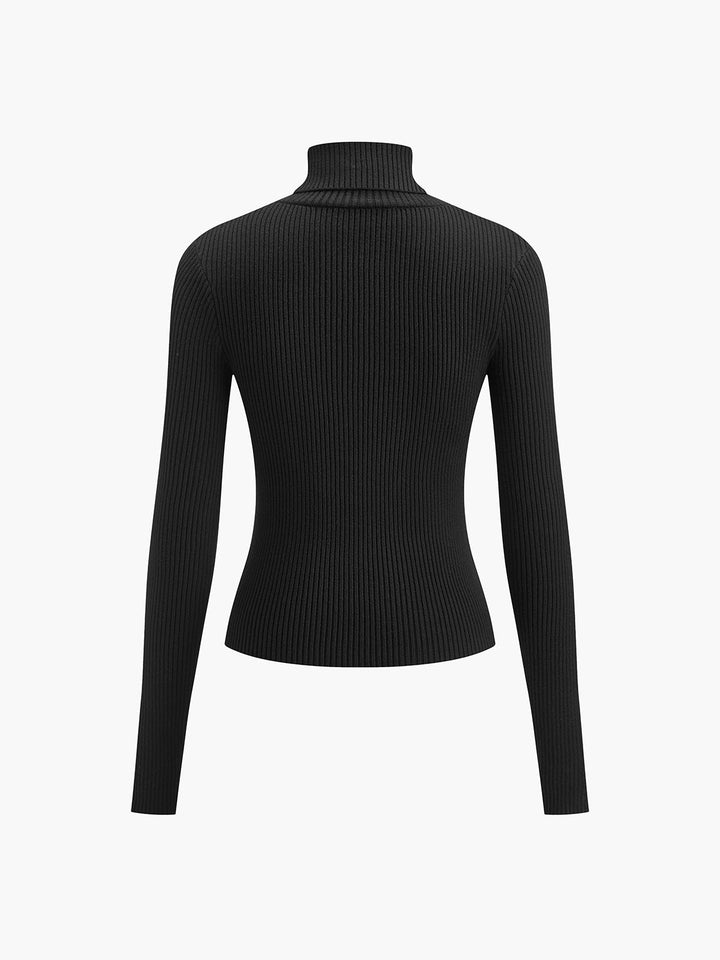Women's Cosy Ribbed Knit Turtleneck Sweater