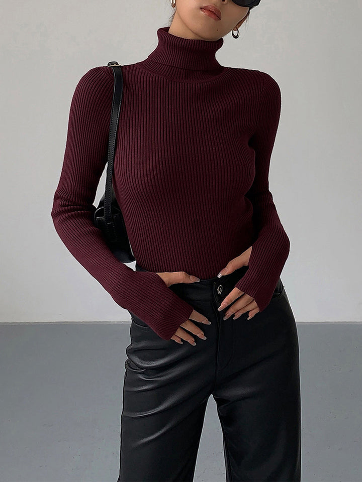 Women's Cosy Ribbed Knit Turtleneck Sweater