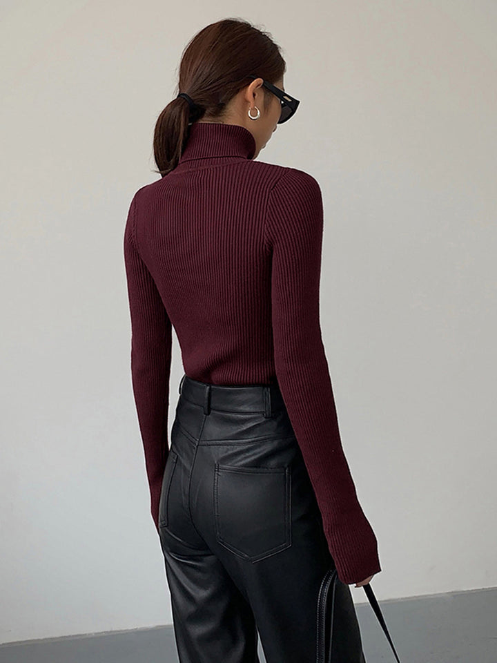 Women's Cosy Ribbed Knit Turtleneck Sweater